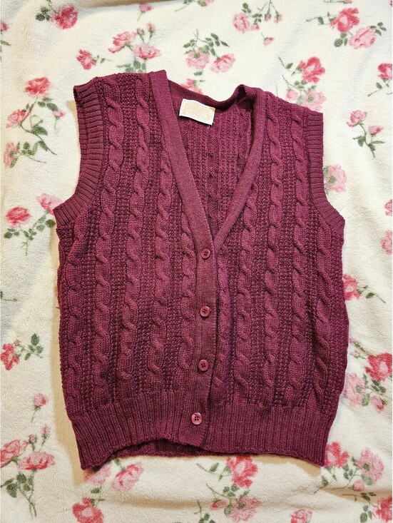 Sweaters - Vintage Burgundy Red Pendleton Sweater Vest